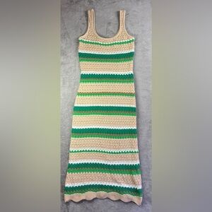 Paper Hearts Dress Womens Medium Beach Casual Low Key Crochet Fitted Bodycon